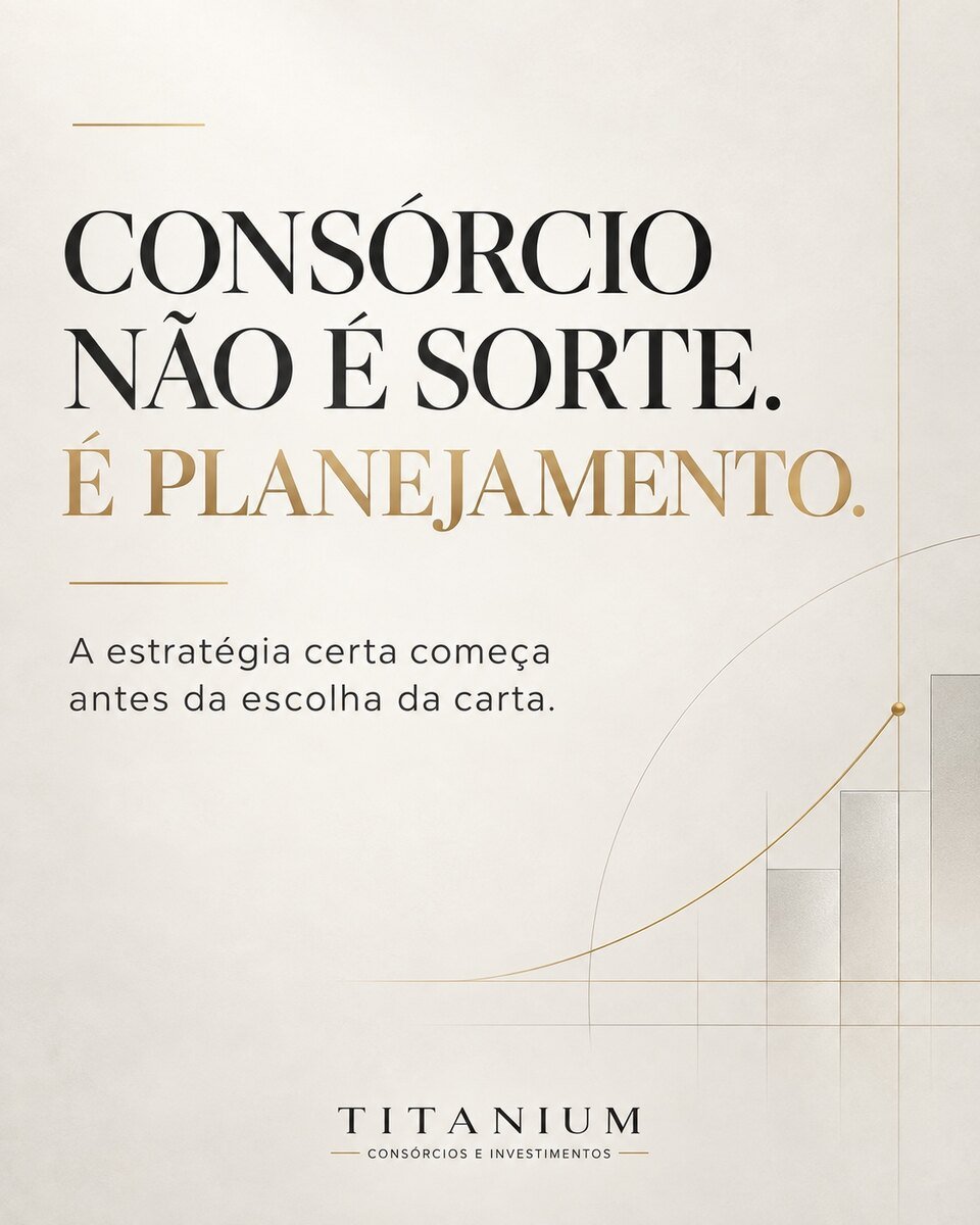 Consórcio é planejamento
